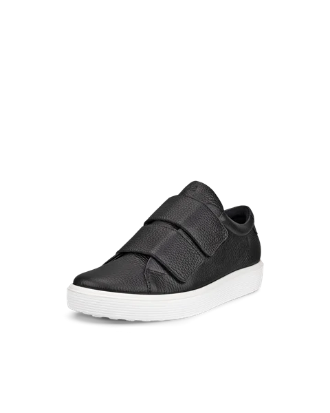 Damskie skórzane sneakersy ECCO® Soft 60 - Czarny - M
