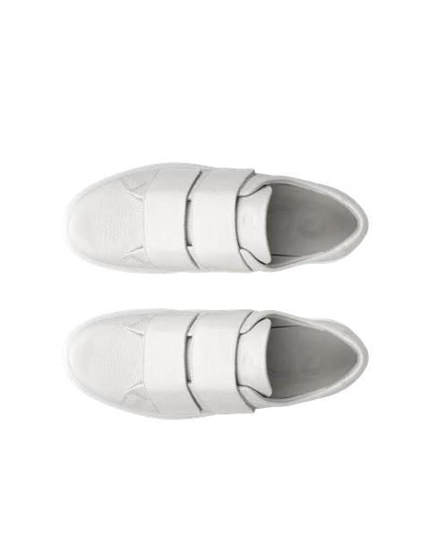 Women's ECCO® Soft 60 Leather Trainer - White - Top_Left_Pair