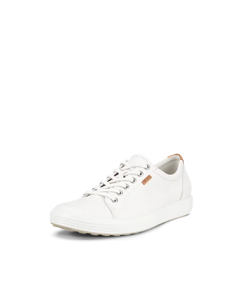 Damskie skórzane sneakersy ECCO® Soft 7 - Biały - M