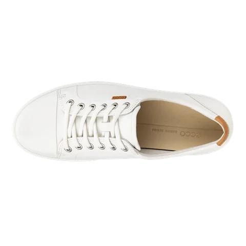 Damskie skórzane sneakersy ECCO® Soft 7 - Biały - Top