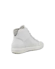 Women's ECCO® Soft 7 Leather High-Top Trainer - White - B