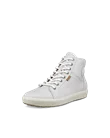 Damskie skórzane wysokie sneakersy ECCO® Soft 7 - Biały - M