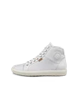 Damskie skórzane wysokie sneakersy ECCO® Soft 7 - Biały - O