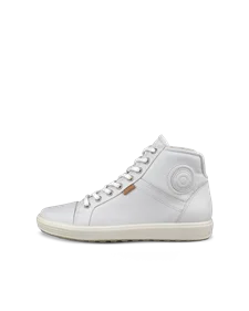 ECCO® Soft 7 Damen High-Top Sneaker aus Leder - Weiß - O