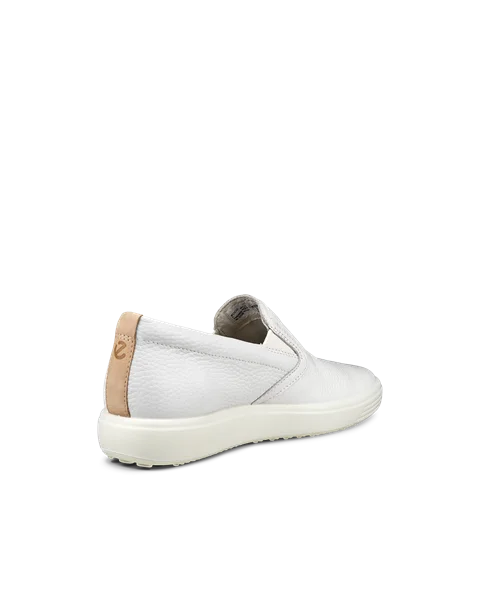 ECCO® Soft 7 chaussures sans lacet en cuir pour femme - Blanc - B