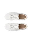 ECCO® Soft 7 Dames leren sneaker - Wit - Top_Left_Pair
