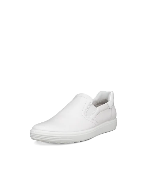 ECCO® Soft 7 Dames leren sneaker - Wit - M