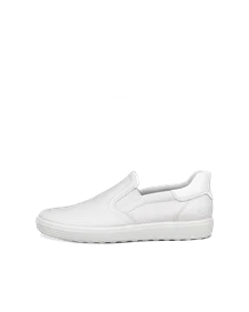 Women's ECCO® Soft 7 Leather Trainer - White - O