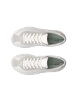 Women's ECCO® Soft Zero Leather Trainer - White - Top_Left_Pair