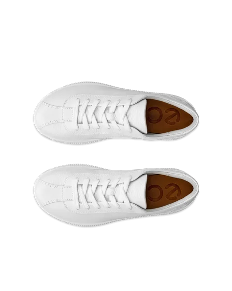 ECCO® Soft Zero Damen Ledersneaker - Weiß - Top_Left_Pair