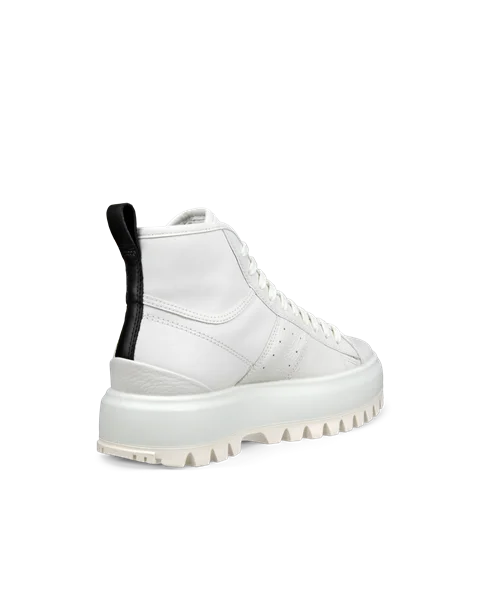 Women's ECCO® Street Ace Rugged Nubuck Gore-Tex High-Top Trainer - White - B