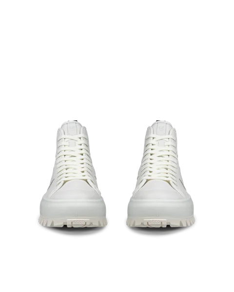 Women's ECCO® Street Ace Rugged Nubuck Gore-Tex High-Top Trainer - White - Front_Pair