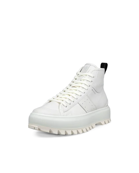 Women's ECCO® Street Ace Rugged Nubuck Gore-Tex High-Top Trainer - White - M