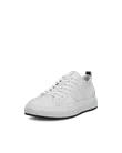 Women's ECCO® Street Ace Leather Trainer - White - M