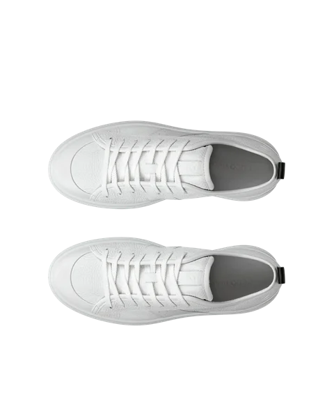 ECCO® Street Ace baskets en cuir pour femme - Blanc - Top_Left_Pair