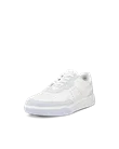 Women's ECCO® Street Court Leather Trainer - White - M