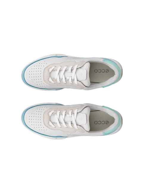 ECCO® Street Court dame sneakers skinn - Hvit - Top_Left_Pair