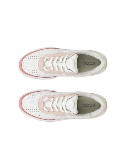 ECCO® Street Court Dames leren sneaker - Wit - Top_Left_Pair