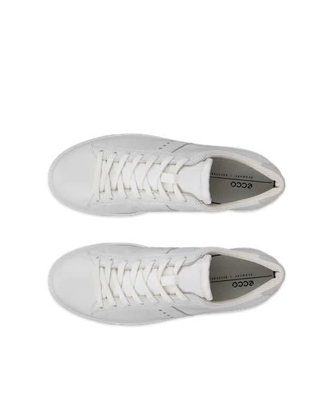 ECCO® Street Lite dame sneakers skinn - Hvit - Top_Left_Pair