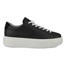 ECCO® Street Platform sneakers i læder til damer - Sort - Outside