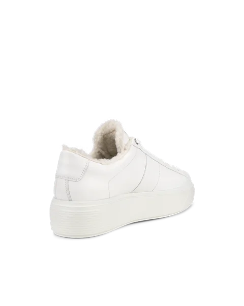 ECCO® Street Platform sneakers i læder til damer - Hvid - B