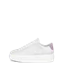 Women's ECCO® Street Platform Leather Platform Trainer - White - O