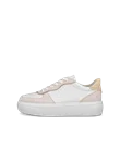 Women's ECCO® Street Platform Leather Trainer - White - O