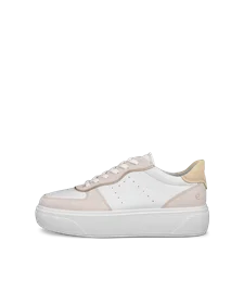 ECCO® Street Platform Dames leren sneaker - Wit - O