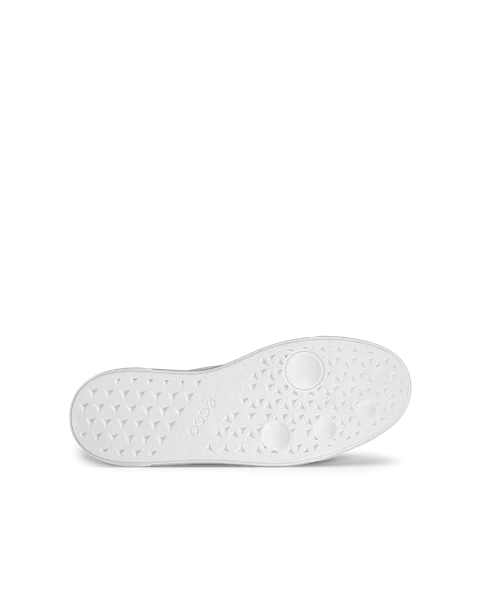 Women's ECCO® Street Platform Leather Trainer - White - S