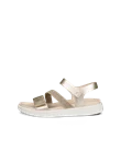 ECCO® Flowt flade sandaler i læder til damer - Guld - O