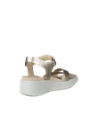 Sandálias cunha couro mulher ECCO® Flowt Wedge LX - Dourado - B