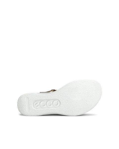 ECCO® Flowt Wedge LX sandaler i læder med kilehæl til damer - Guld - S