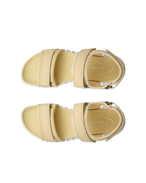 ECCO® Gruuv Sol Högklackad sandal nubuck dam - Gul - Top_Left_Pair