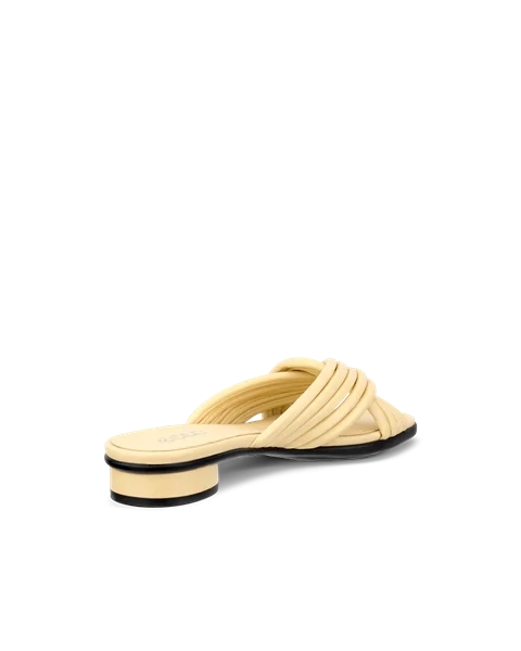 ECCO® Sculpted Alba 25 női magassarkú bőrszandál - Sárga - B