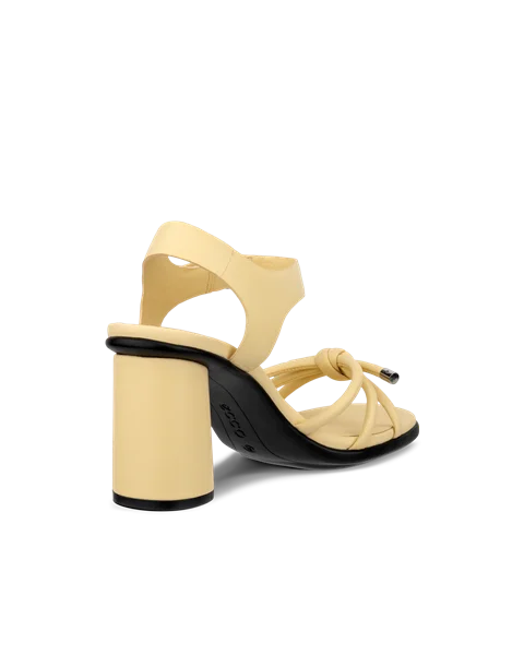 Women's ECCO® Sculpted Alba 65 Leather Heeled Sandal - Yellow - B