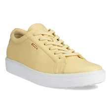 Damskie skórzane sneakersy ECCO® Soft 60 - Żółty - Main