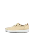 ECCO® Soft 7 Dames nubuck sneaker - Geel - O