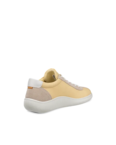 ECCO® Soft Zero dame sneakers skinn - Gul - B