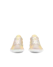 ECCO® Soft Zero dame sneakers skinn - Gul - Front_Pair
