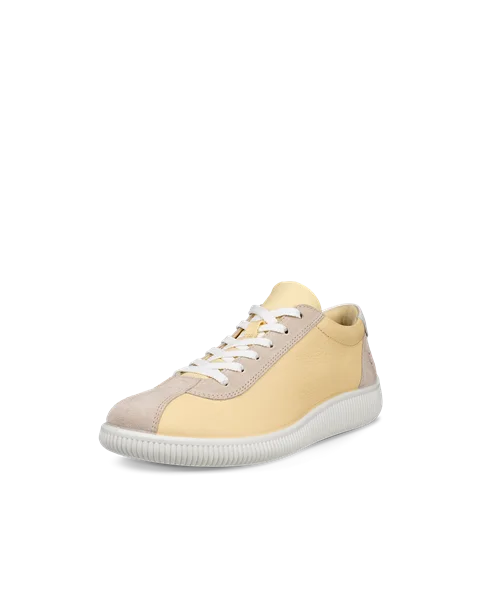 ECCO® Soft Zero dame sneakers skinn - Gul - M