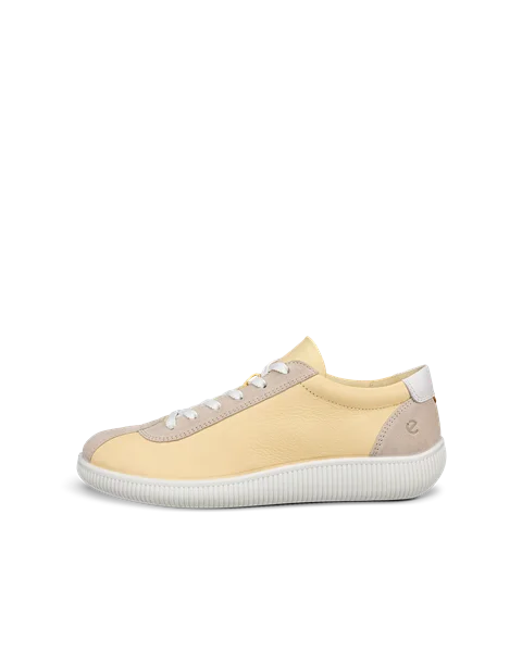 ECCO® Soft Zero dame sneakers skinn - Gul - O