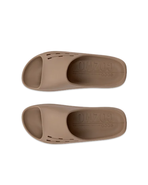 ECCO® Cozmo E unisex bőrpapucs - Bézs - Top_Left_Pair