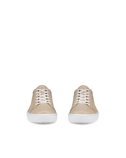 Men's ECCO® Soft 60 Leather Trainer - Beige - Front_Pair