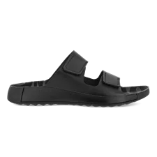 Męskie skórzane sandały z paskami ECCO® Cozmo - Czarny - Outside