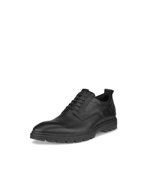 Men's ECCO® Citytray Avant Leather Derby Shoe - Black - M