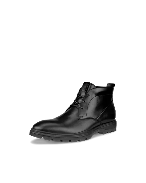 Men's ECCO® Citytray Avant Leather Chukka Boot - Black - M