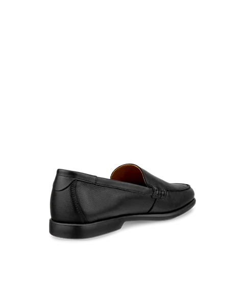 Men's ECCO® Citytray Lite Leather Loafer - Black - B