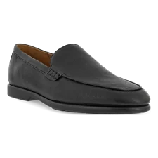 Męskie skórzane loafery ECCO® Citytray Lite - Czarny - Main