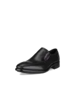 Men's ECCO® Citytray Leather Slip-On Dress Shoe - Black - M