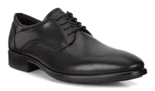 Men's ECCO® Citytray Leather Derby Shoe - Black - Nfh